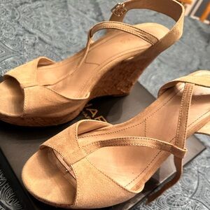 Charles by Charles David  Tan Wedge Sandals